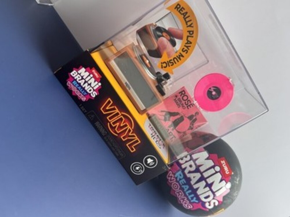 Mini Brands Really Works MINI RECORD PLAYER + CAPSULE Vinyl Playset Series 1 NEW